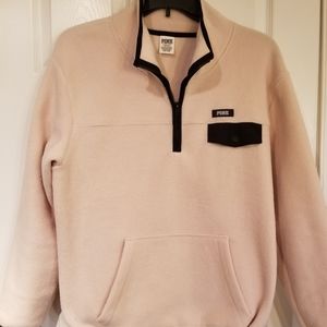 Pink Victoria Sherpa Flee Secret Half Zip Pullover